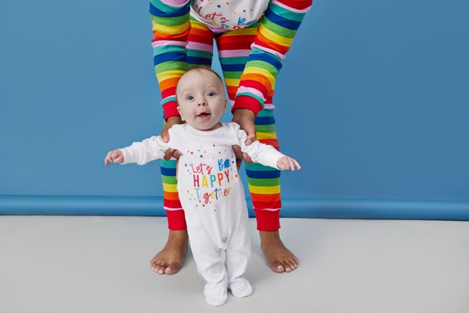 Frankie wearing Alder Hey pyjamas