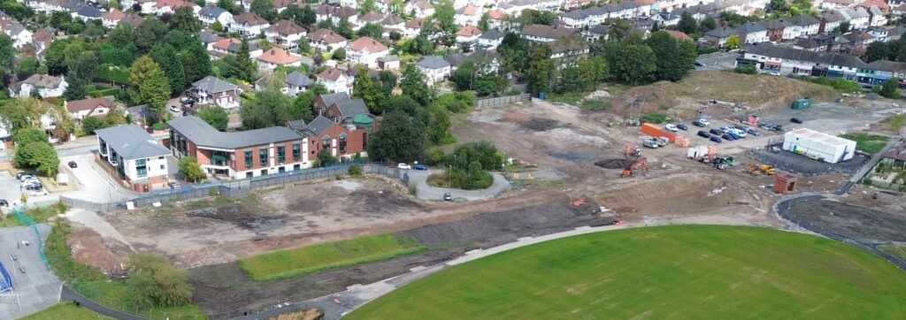 Photo of the swale in Springfield Park