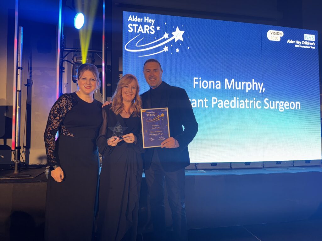 Most Inspiring Colleague Award winner Fiona Murphy pictured with Paddy McGuinness