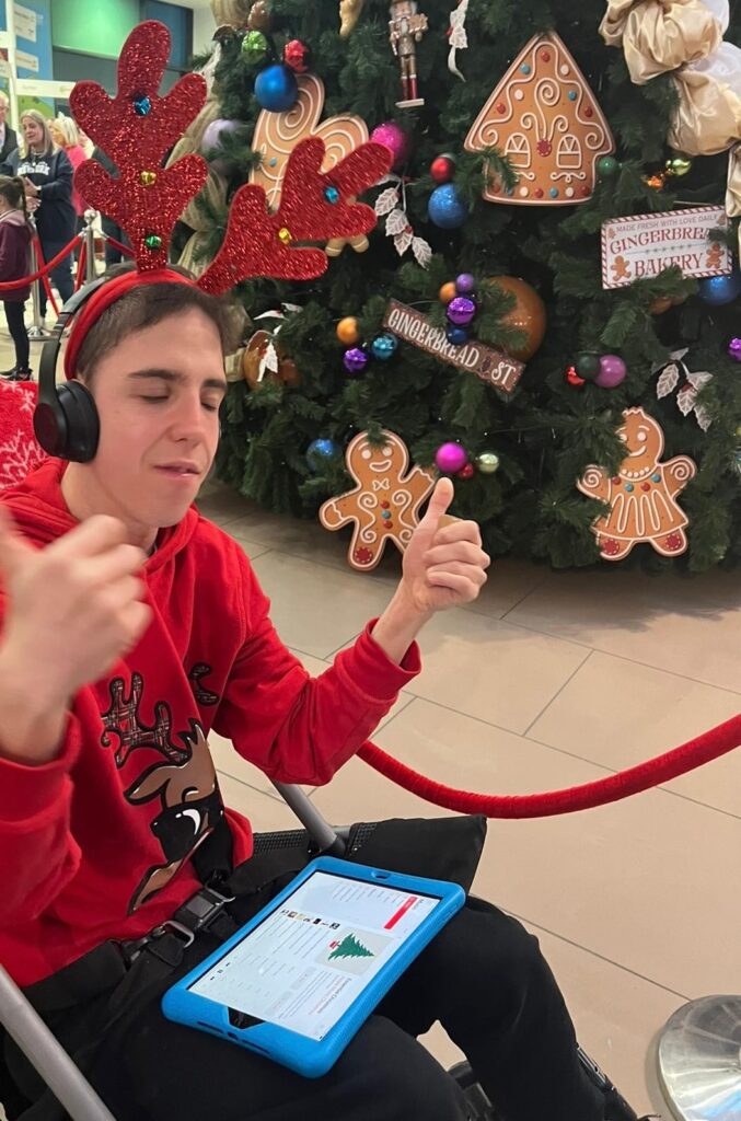 A young boy enjoying the event