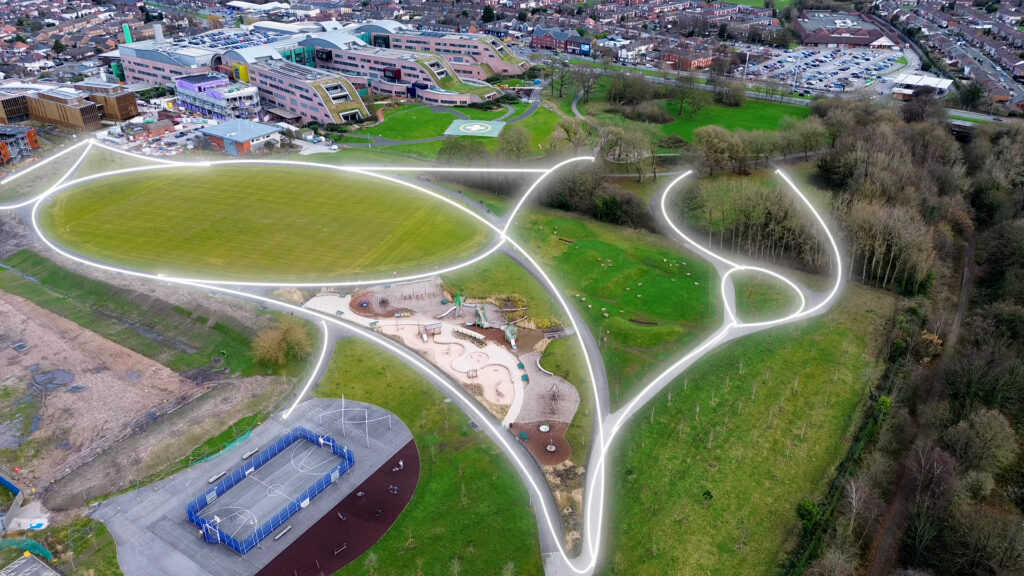 Photo of paths on Springfield Park