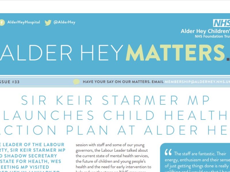 Alder Hey Matters February 2024 screenshot