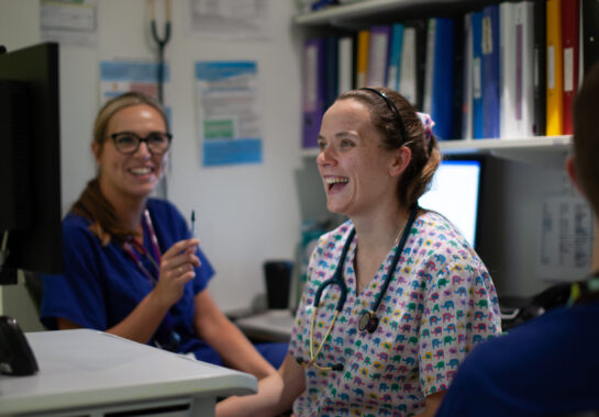 Two female doctors