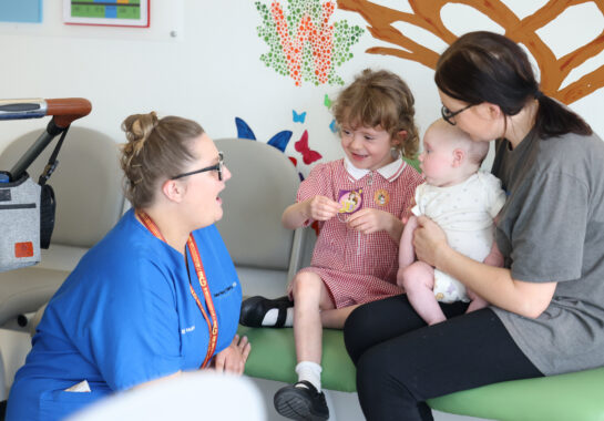 Nurse with family