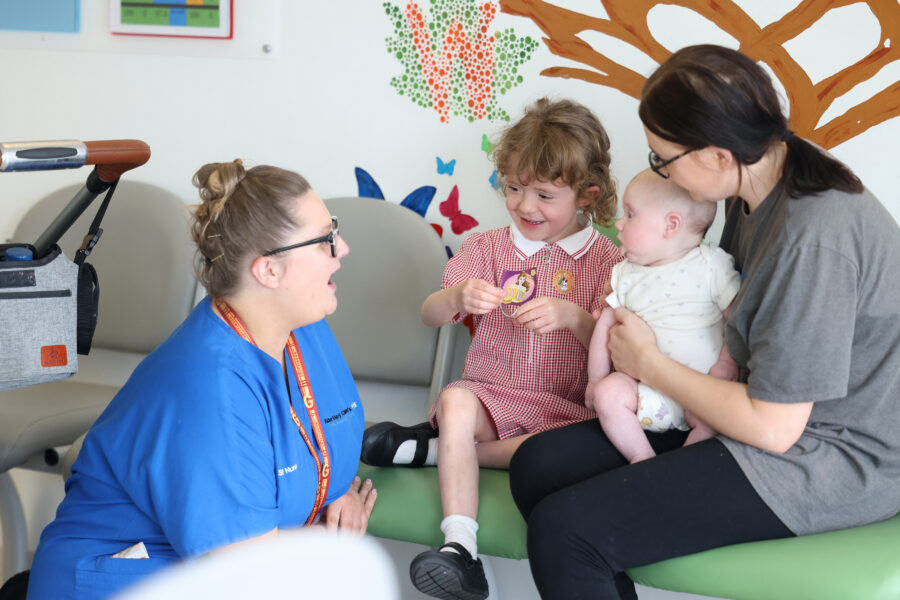 Nurse with family