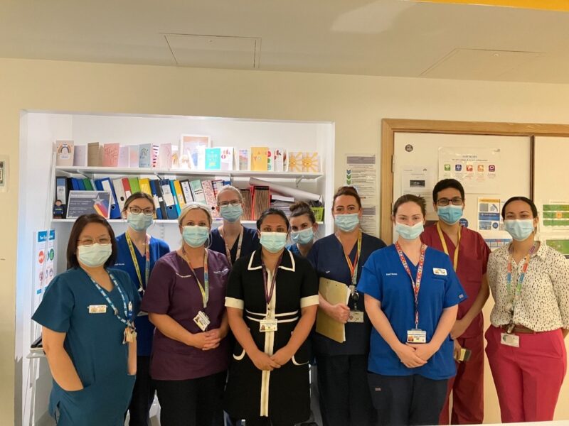 Group of Alder Hey staff members pose for a picture