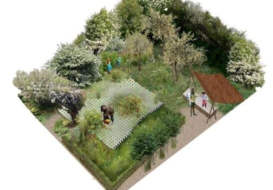 a graphic of Chelsea Flower Show garden